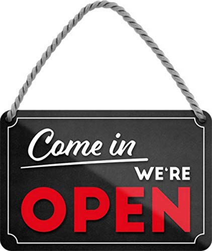 We re OPEN - come in 18x12 cm Geschäft Laden Tür Blechschild Hängeschild HS567 We re OPEN - come in 18x12 cm Geschäft Laden Tür Blechschild Hängeschild HS567 von WOGEKA ART