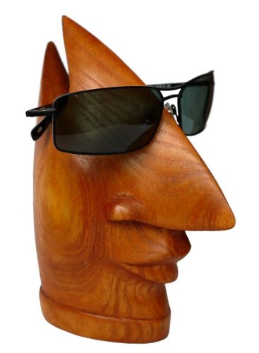Wogeka Brillenhalter Holz Nase Brillenständer hell Sonnenbrille Brille02 von Wogeka