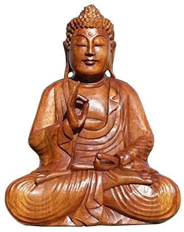 Super schöner 40 cm BUDDHA Meditation HOLZ BUDDA Feng Shui BM40 von Wogeka