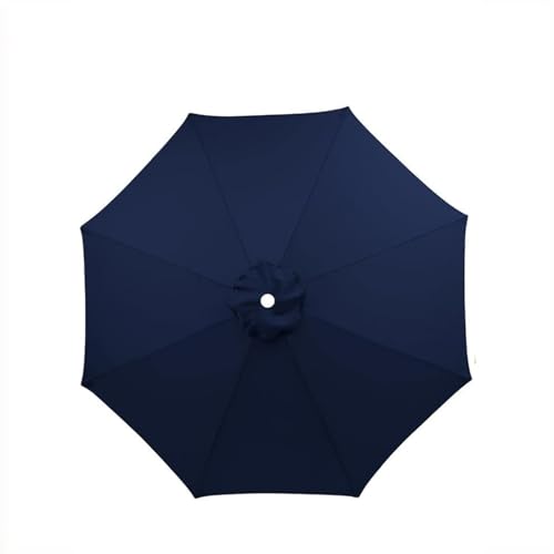 FBARTL 3.0m Sonnenschirm Ersatzbezug 6 Streben/8 Streben Terrassenschirm Bespannung Stoffbezug, Gartenschirm Ersatz-Überdachung, Für Ampelschirm, Hof, Garten, Strand, Pool (Navy blue, 3 m-6 Streben) von FBARTL
