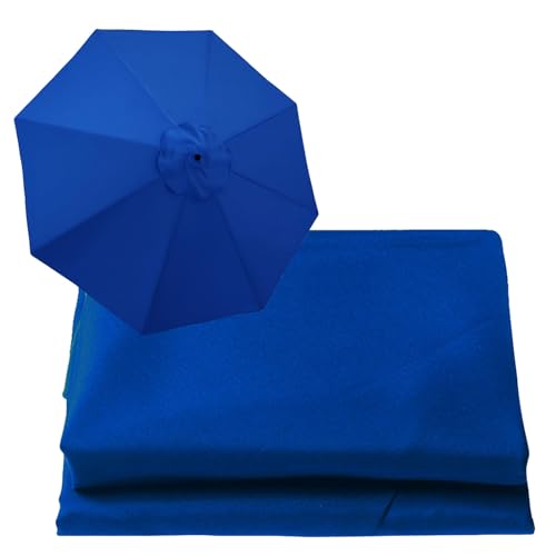 WOGTITYI Sonnenschirm Ersatzbezug Bespannung Mit 200cm 270cm 300cm 6 Streben/8 Streben, Gartenschirm Ersatzabdeckung, Für Hof, Garten, Strand, Pool (Color : Blue, Size : 3m-8Arms) von WOGTITYI