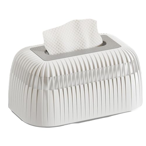 Taschentuchbox-Abdeckung, Taschentuchbox-Halter - Dekorative Taschentuchbox | Quadratische Taschentuchbox-Abdeckung, stilvoller würfelförmiger Taschentuchbox-Halter für Waschtisch,Weiß Taschentuchbox-Abdeckung, Taschentuchbox-Halter - Dekorative Taschentuchbox | Quadratische Taschentuchbox-Abdeckung, stilvoller würfelförmiger Taschentuchbox-Halter für Waschtisch,Weiß von WOGXN