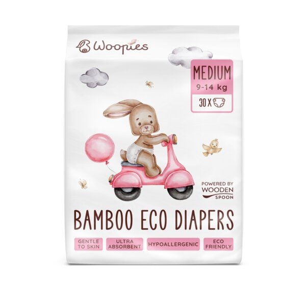 WOHL2BE | Auf ins Premium-Wohl Öko-Windeln Medium (9-14kg) aus Bambusfasern von WOHL2BE | Auf ins Premium-Wohl