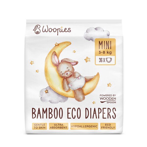 WOHL2BE | Auf ins Premium-Wohl Öko-Windeln Mini (3-8 kg) aus Bambusfasern von WOHL2BE | Auf ins Premium-Wohl