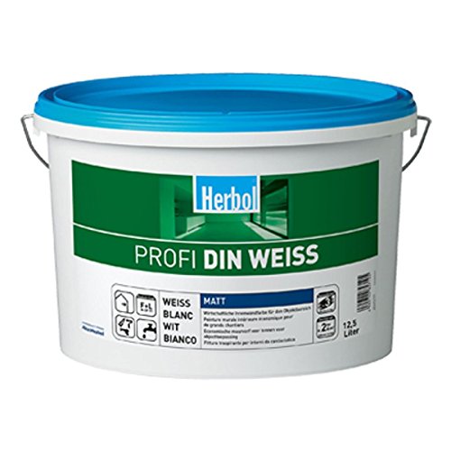 6 x Herbol Wandfarbe Profi DIN-WEISS 12,5l von WOHN-IDEE24