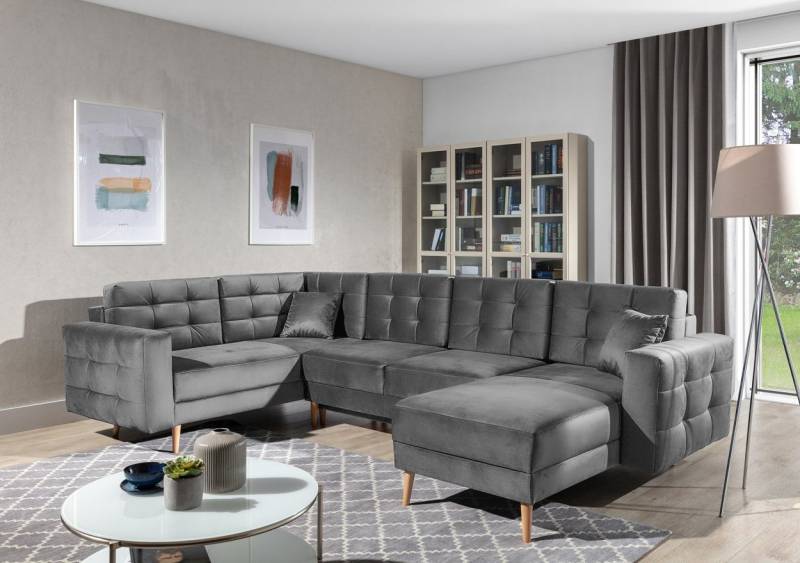 WOHNKLUSIV Wohnlandschaft Wohnlandschaft ASOLA mit Schlaffunktion / UNIVERSAL aufbaubar, Schlaffunktion von WOHNKLUSIV