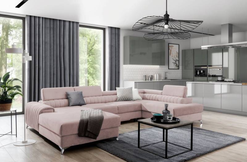WOHNKLUSIV Wohnlandschaft Wohnlandschaft Cremona mit Schlaffunktion und Bettkasten, mit Schlaffunktion von WOHNKLUSIV