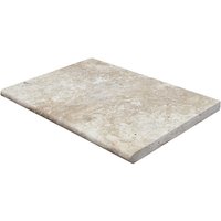 WOHNRAUSCH Beckenrandsteine »Tosca Classic«, LxBxH: 61 x 40,6 x 3 cm, Travertin, beige/gelb/braun/grau, Rundstab von WOHNRAUSCH