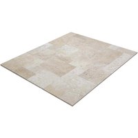 WOHNRAUSCH Terrassenplatten »Tosca Light«, 0,74 m², Römischer Verband, Travertin, beige von WOHNRAUSCH