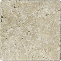 WOHNRAUSCH Wand- und Bodenfliese »Tosca Cream«, LxBxH: 10 x 10 x 1 cm, (0,5 m²), Travertin, beige, matt, getrommelt von WOHNRAUSCH