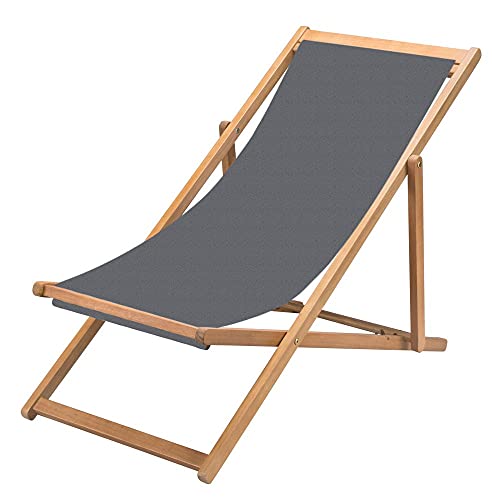 WOHNWOHL® Holz-Liegestuhl • Klappbar Klappliegestuhl • Sonnenliege • Strandstuhl • Liegesessel von WOHNWOHL