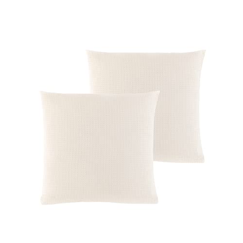 WOHNWOHL Waffelpiqué Kissenhülle • Kissenbezug • Sofakissen-Hülle • Dekokissen • 100% Baumwolle • Größe: 45 x 45 cm • Packungsgröße: 2er Pack • Farbe: Creme WOHNWOHL Waffelpiqué Kissenhülle • Kissenbezug • Sofakissen-Hülle • Dekokissen • 100% Baumwolle • Größe: 45 x 45 cm • Packungsgröße: 2er Pack • Farbe: Creme von WOHNWOHL