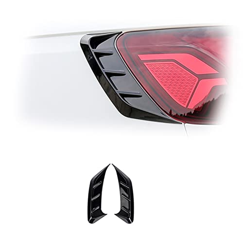 Auto Dekorieren Front-Rücklicht-Augenbrauen-dekorative Aufkleber Shark Cheek Vents Bumper Intake Gag Trim Für Audi A4 B9 2020 Car Styling (Color : Rear Black) von WOHOOD