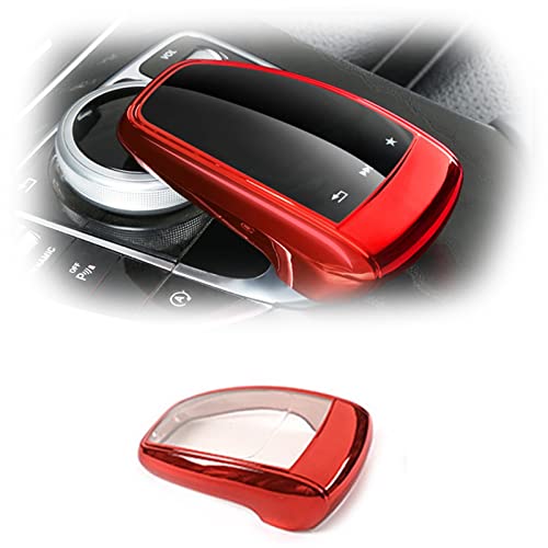 WOHOOD Auto Dekorieren Car Styling Für Benz W205 W213 X253 GLC GLE GLS C E-Klasse Multimedia Maus Schutzfolie Dekoration Abdeckung Trim (Color : Red) von WOHOOD