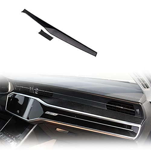 WOHOOD Auto Dekorieren Carbon Farbe Mittelkonsole Armaturenbrett Verkleidung Zierblende Für Audi A6 C8 A7 A8 2019-2022 LHD Autoinnenraum von WOHOOD