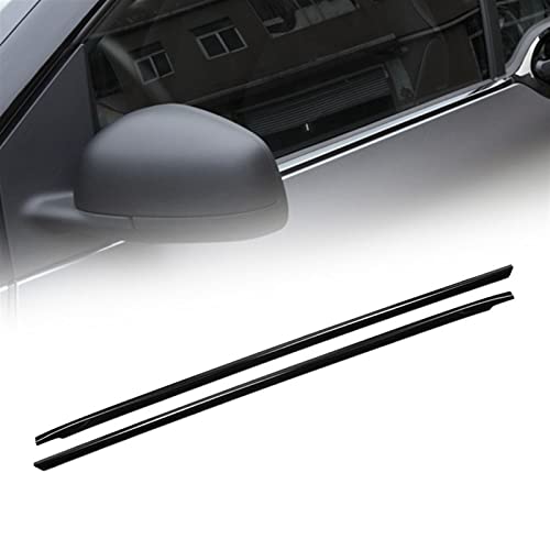 WOHOOD Auto Dekorieren Fensterzierleiste 304 Edelstahl Unteres Fenster Heller Streifen Außenverkleidungsaufkleber Für Benz Für Smart 453 Fortwo 2015-2023 (Color : Schwarz) von WOHOOD