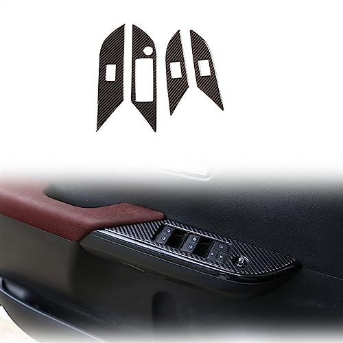 WOHOOD Carbon Faser Zentrale Steuerung Getriebe Panel Vollen Satz Innen Auto Modifikation Zubehör Für Toyota Für Hilux 2015-2020 (Color : 1 UK) von WOHOOD