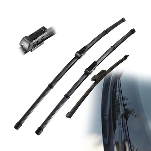 WOHOOD LHD-Wischerblätter-Set Für Vorne Und Hinten Für V&w Für Tiguan MK2 2017 2018 2019 2020 2021 2022 2023 Windschutzscheiben-Fensterbürsten 26"+21"+14" Zubehör von WOHOOD