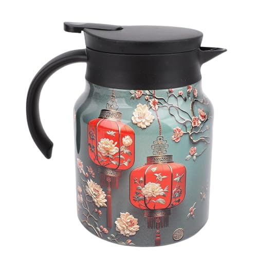 1000 ml Vintage-Vakuumisolierte Teekanne mit Blumenmuster, Thermo-Kaffeekanne aus Edelstahl 316 und Vintage-Isolierkaffeekanne mit Filter 1000 ml Vintage-Vakuumisolierte Teekanne mit Blumenmuster, Thermo-Kaffeekanne aus Edelstahl 316 und Vintage-Isolierkaffeekanne mit Filter von WOHPNLE