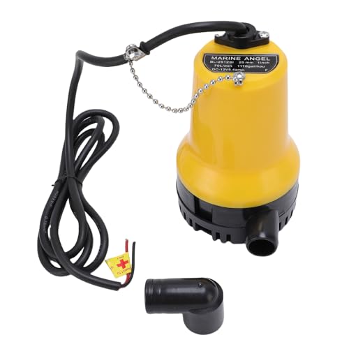 12 -V -Direktstrom -Bilgenpumpe mit 1 Zoll ss, 1100 GPH Flowrate 45W Motorübertragung Tauchverbot Pumpe Kupferspulen -Garten -Teich -Entwässerungskit für Boot, Teich oder von WOHPNLE