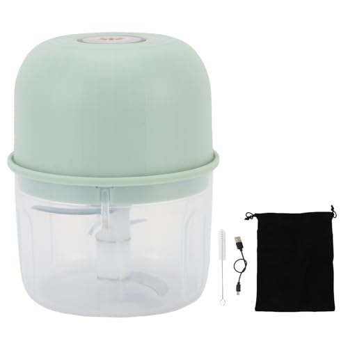 260 ml Multifunktionaler elektrischer Knoblauchhubschrauber, tragbarer Mini -Knoblauch -Minner -Veggie -Fleischhacker mit Sicherheitsschloss für Küchenbequemlichkeit (Blue) (Light Green) von WOHPNLE