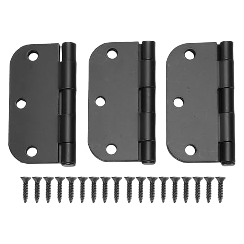 3 Pack matt schwarze Innentürscharniere, Türhardwaresteuerungen abgerundet 3,5 Zoll 5/8 Radius Hochleistungsmattenscharnier für Türen Standard Schlafzimmer Arbeitsbüro 3 Pack matt schwarze Innentürscharniere, Türhardwaresteuerungen abgerundet 3,5 Zoll 5/8 Radius Hochleistungsmattenscharnier für Türen Standard Schlafzimmer Arbeitsbüro von WOHPNLE