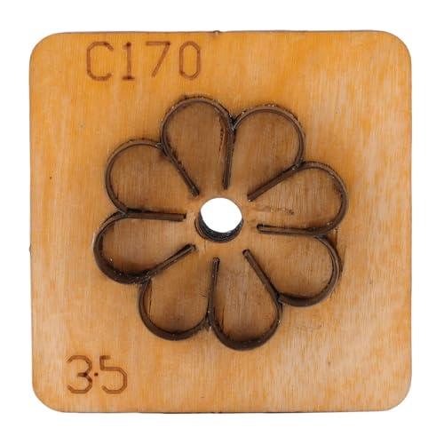 35mm/1,38 in Leders chneide maschine, Blumen form Leder Cutter mit Holz basis Stahl klinge Multifunktion ale Leder Stanz form für Dekor Handwerk (35 mm) von WOHPNLE