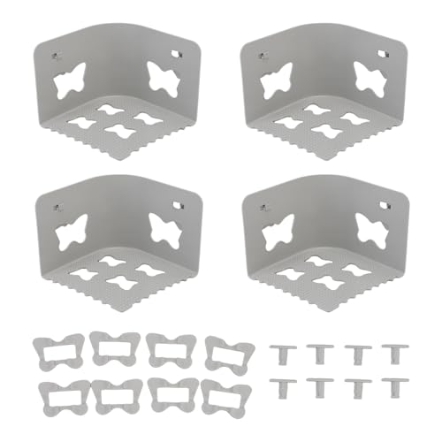 4 Packblechhalter, Eckbogenklemmen mit elastischen Gurten für sichere Matratze Passform und unsichtbare Bettblechverletzungen für Schlafzimmer (Grau) von WOHPNLE