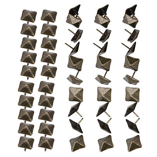 50 Stück Polster Tür nagel, Retro Cyan Bronze Eisen Dekorative Möbel Hardware Zubehör Dekorative Tack Stud für Leder Handwerk & Möbel (Side length 19mm*Total length 20mm) von WOHPNLE