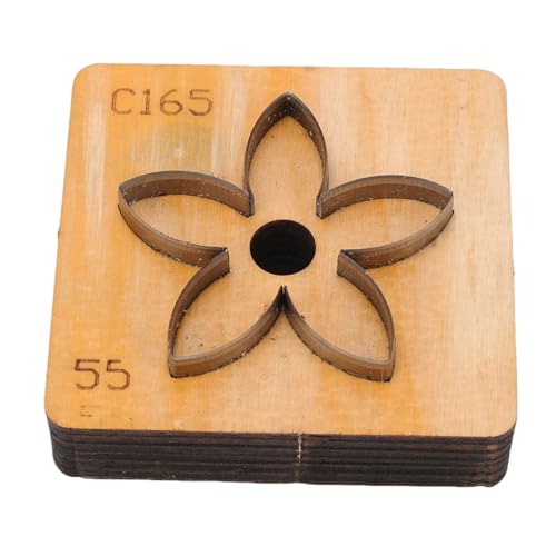 55mm/2,17 in Leders chneide maschine, Blumen form Leders ch neider mit Holz basis einschneidende Klinge für Kunst handwerk Dekor Blumen leder Projekte (55 mm) von WOHPNLE