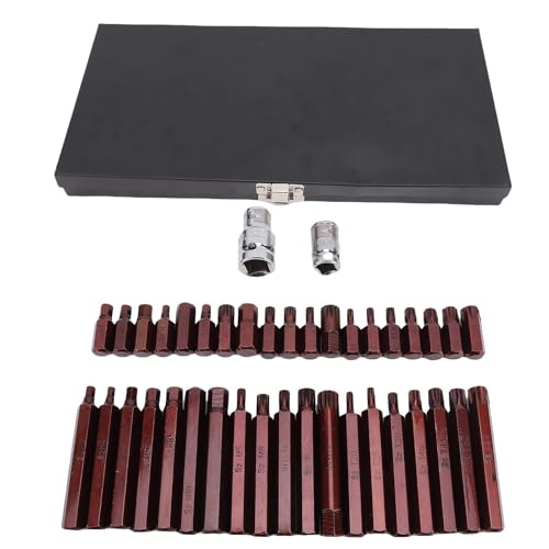 Bit -Socket -Set, 40pcs Star Hex 3/8 -Zoll -Antrieb Cr - V S2 Legierungstahlstahl -Hochtorsions -Bit -Set mit kurzen und langen Größen und Speicherbox für Automobil- und Bit -Socket -Set, 40pcs Star Hex 3/8 -Zoll -Antrieb Cr - V S2 Legierungstahlstahl -Hochtorsions -Bit -Set mit kurzen und langen Größen und Speicherbox für Automobil- und von WOHPNLE