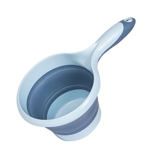 Collapsible Folding Water Ladle Spoon, Portable Water Scoop Cup Small Bath Dipper for Washing Hair Vegetables, Clothes, and Daily Use (Sky Blue) von WOHPNLE