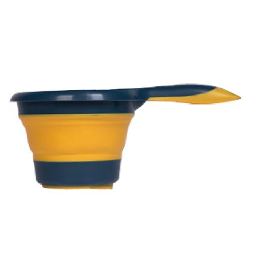 Collapsible Folding Water Ladle Spoon, Portable Water Scoop Cup Small Bath Dipper for Washing Hair Vegetables, Clothes, and Daily Use (Yellow) von WOHPNLE