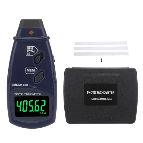 Digitaler Drehzahlmesser, 2 in 1 Tachometer -Drehzahlmeter mit photoelektrischen und Expositionsmodi LCD -Hintergrundbeleuchtungsrotationstester für kleine Motoren und Kabel Digitaler Drehzahlmesser, 2 in 1 Tachometer -Drehzahlmeter mit photoelektrischen und Expositionsmodi LCD -Hintergrundbeleuchtungsrotationstester für kleine Motoren und Kabel von WOHPNLE
