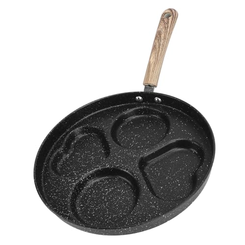Divided Breakfast Grill Pan, Nonstick Egg Frying Pan with 3 Compartments Fast Heating Versatile Breakfast Skillet for Eggs Pancakes Steaks (Type 2) von WOHPNLE