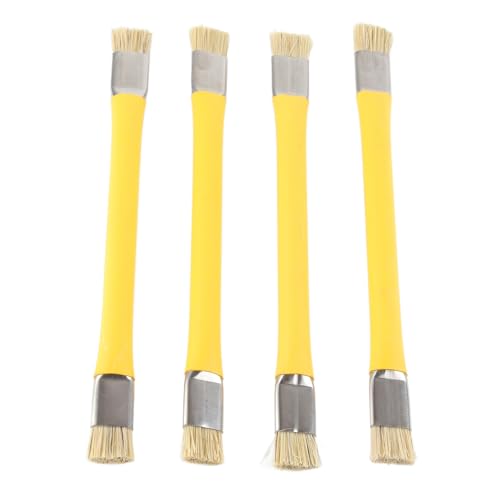 Dual Ended Anti Static Brush, 4Pcs Hard Insulating Cleaning Brush for Mobile Phone Repair PCB Circuit IC Cleaning Durable Static Dissipative Repair Tool (Yellow) von WOHPNLE