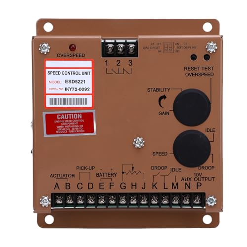 ESD5221 Motorsteuermodul, ESD5221 Speed ​​Control Unit Generator Motor Governor Controller -Geschwindigkeitssteuerplatine und Generator für eine stabile Motorleistung von WOHPNLE