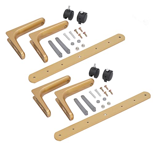 Einfacher Monby -Raum -Teiler, einstellbarer Raumteiler Stabilisator Füße mit Rädern Hochleistungs -Aluminiumlegierung Bildschirm Trennzeichen Bein Bein (Gold) von WOHPNLE