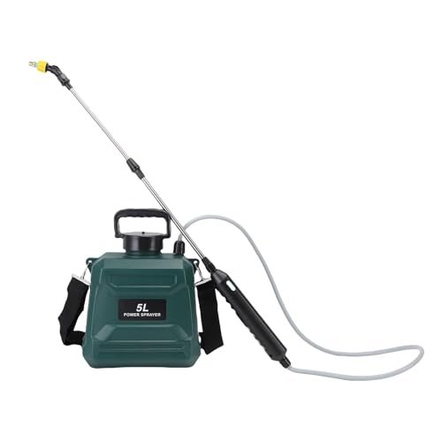 Elektrisches Gartensprühgerät, 5L -Batterie -Rasensprühgerät mit einstellbaren Düsen und langerziehbarem Zauberstab zum Jäten und Reinigen von Blau (Grün) von WOHPNLE