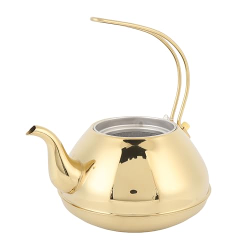 Golden 1,5 l Edelstahl Teekessel, elegantes Kochkopf -Teapo mit Downt zum Brauen von Pfeifen Herd Top Tea Kessel Langable Teekanne für Zuhause Golden 1,5 l Edelstahl Teekessel, elegantes Kochkopf -Teapo mit Downt zum Brauen von Pfeifen Herd Top Tea Kessel Langable Teekanne für Zuhause von WOHPNLE