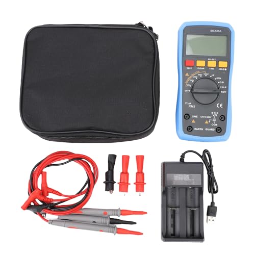 Handheld MegoHmmeter Digital Multimeter, Isolationswiderstandstester 50 bis 1000 V mit Hintergrundbeleuchtung LCD -Auto -Bereich Daten Halte wiederaufladbare Batterie -Silikon von WOHPNLE