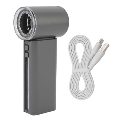 Handheld tragbarer Turbo -Lüfter, wiederaufladbarer Mini -Lüfter 5 Geschwindigkeit Verstellbarer Turbo Mini Kühlung persönlicher hand fan für Frauen, Männer, Reisen, Camping und (Weiß) (Lila) (Grau) von WOHPNLE