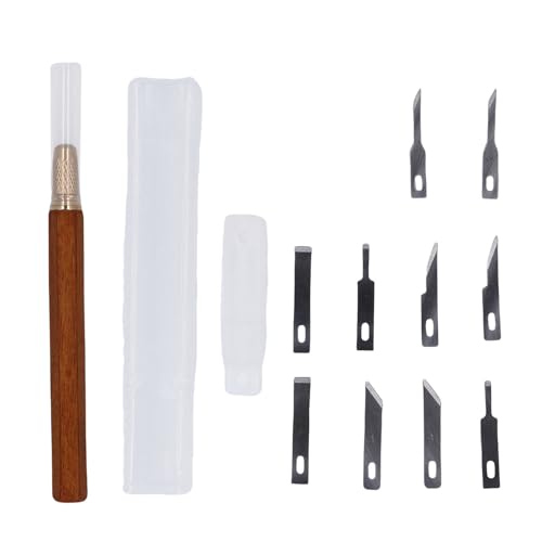 Hobby -Messer -Set, Carbon -Stahlhandwerk Hobby Cutter Blades Craft Messer Kit zum Schneiden von Schnitzmodellierung und DIY -Handwerksprojekten für die Holzschnitzerei von WOHPNLE