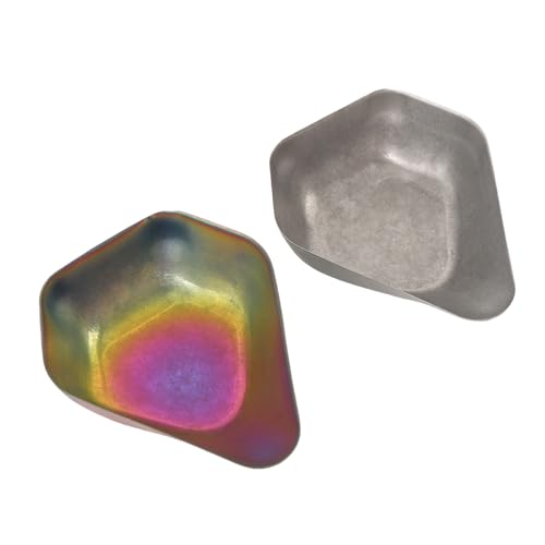Kaffee Dosierung Tasse Set, 2pcs Edelstahlkaffeebohnenschaufel und Waage Tablett wiederverwendbares Messwerkzeug für Baristas Home Küchengebrauch von WOHPNLE