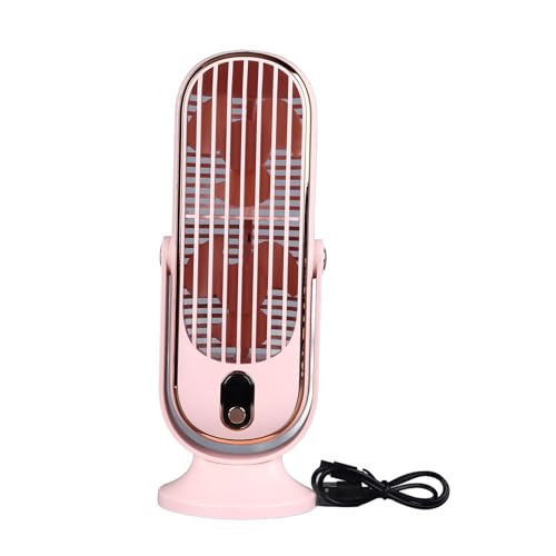Lüfter, die kalte Luft blasen, ruhiger Desktop -Tower -Ventilator mit bürstenloser Motor oszillierender Tischturmventilator für Schlafzimmer, Büro, Wohnzimmer (Rosenate) von WOHPNLE