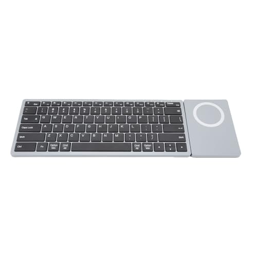 Multi funktionale drahtlose Tastatur Bluetooth, 5.0 2.4g Dual -Modus -Tastatur mit 360 -Grad -Magnet -Telefon -Ladegerät 60 -Tage -Batterie für PC -Tablet Mobile von WOHPNLE