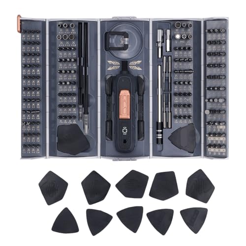 Reparaturschraubendreher -Set, multifunktionales Genauigkeitsschraubendreher -Kit mit 160 CRV -Bits Compact Ratchet -Schraubenschraubentreiber für Elektronik und Schmuck Reparaturschraubendreher -Set, multifunktionales Genauigkeitsschraubendreher -Kit mit 160 CRV -Bits Compact Ratchet -Schraubenschraubentreiber für Elektronik und Schmuck von WOHPNLE