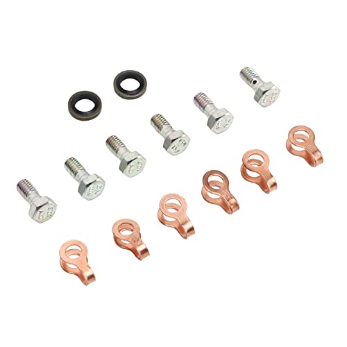 Rückleitungs-Banjo-Schraubendichtungsset, Kraftstoffrücklaufleitungs-Banjo-Bolzen-Set für Cummins 4BT, 6BT, 6CT Motoren, Banjo-Bolzen-Unterlegscheibe und Kupferdichtungs-Set im Lieferumfang enthalten von WOHPNLE