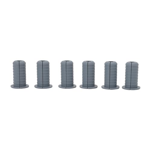 Satellitenkabeltüllen-Set, 1,9 cm Außendurchmesser, Gummi-Wanddurchführung, 7 mm Loch, Kabelführungsset für Wandeingang und Kabelschutz, (schwarz) (weiß) (grau), 6 Stück von WOHPNLE
