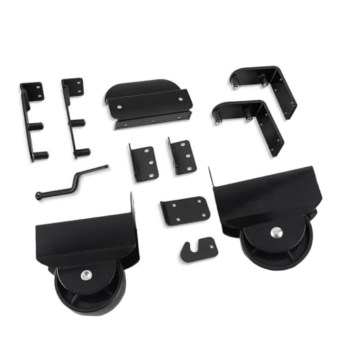 Schiebetor -Hardware -Kit, Hochleistungs -Carbon -Stahl -Schiebetor Rolling Hardware -Kit mit Kugellager -Rollen -Rahmenzubehör für Tore bis zu 20 Fuß von WOHPNLE